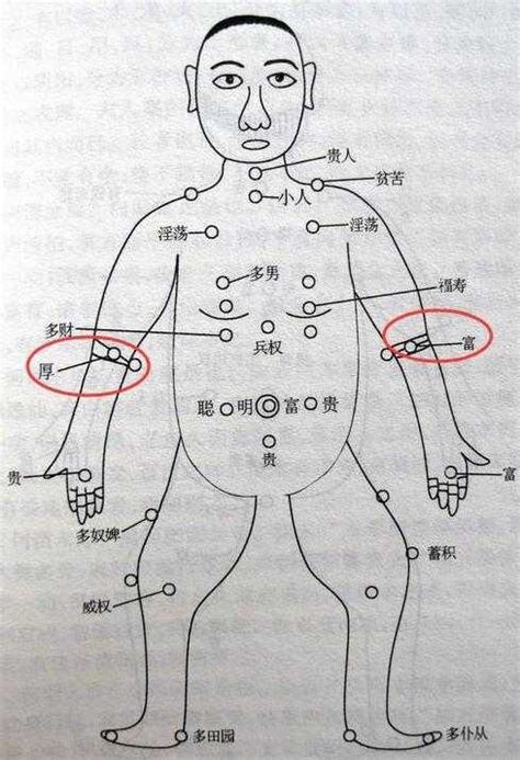 下手臂有痣|胳膊痣的位置与命运图解大全